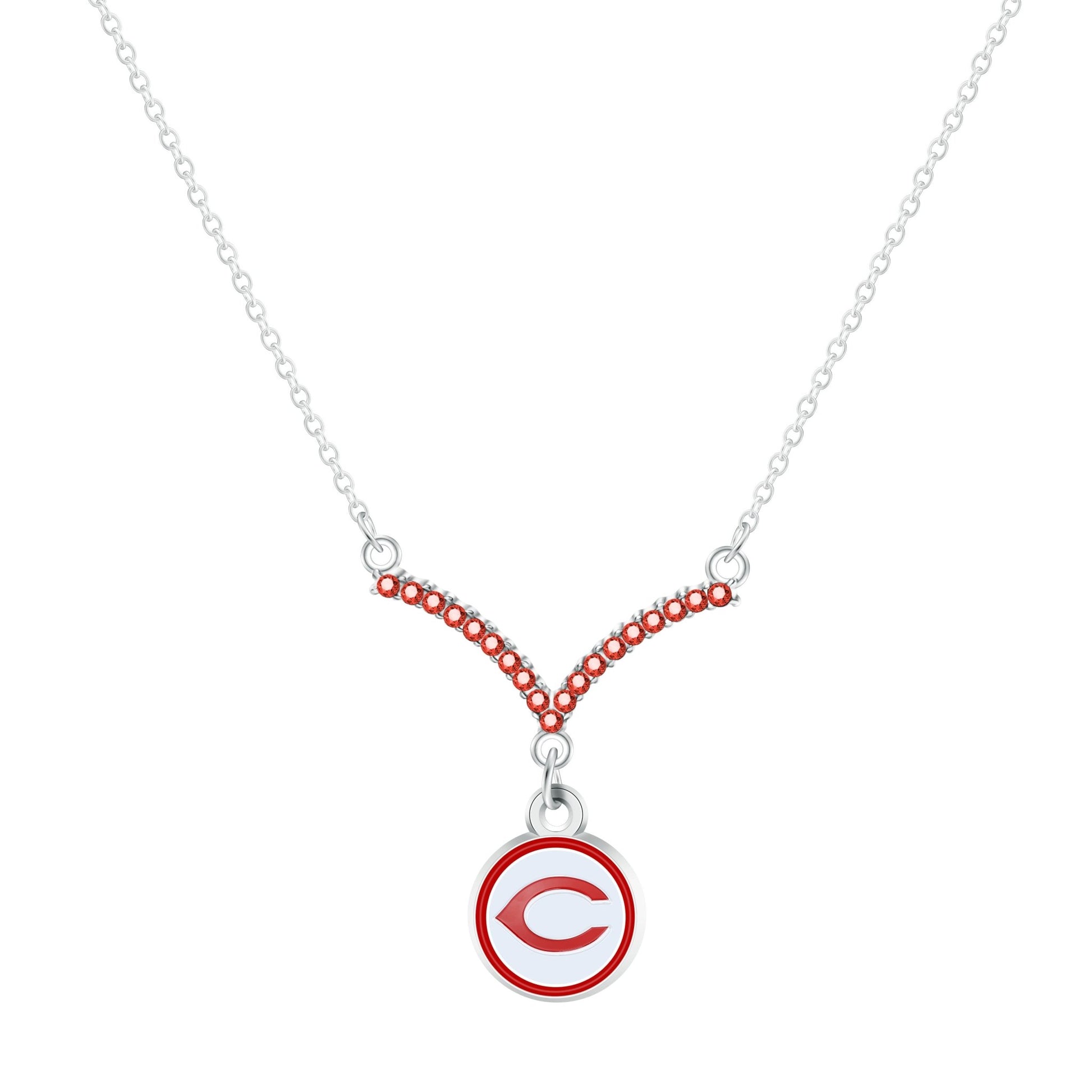 MLB Chevron V Necklace - Gamedays Gear - Cincinnati Reds