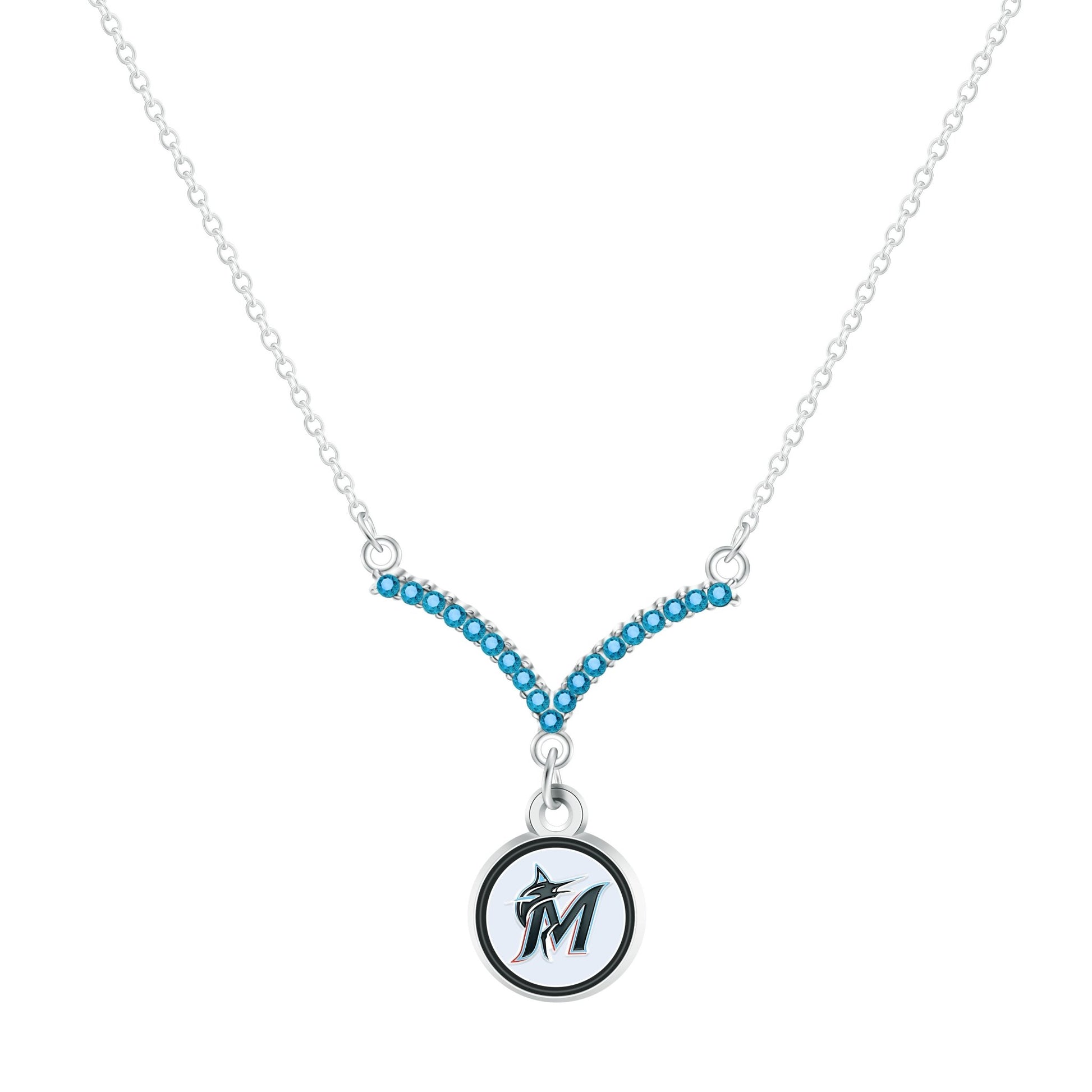 MLB Chevron V Necklace - Gamedays Gear - Miami Marlins