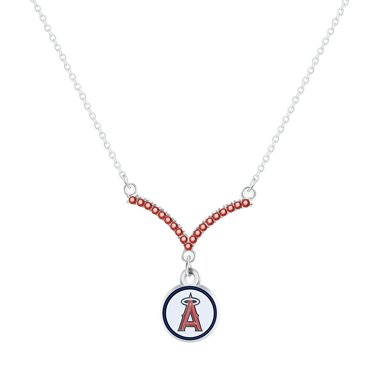 MLB Chevron V Necklace - Gamedays Gear - Los Angeles Angels