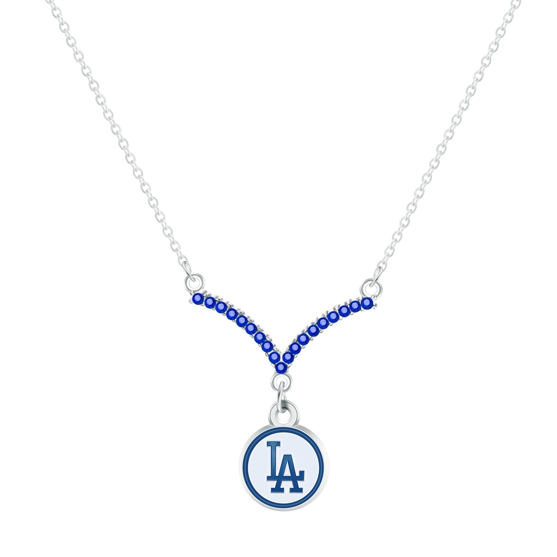 MLB Chevron V Necklace - Gamedays Gear - Los Angeles Dodgers