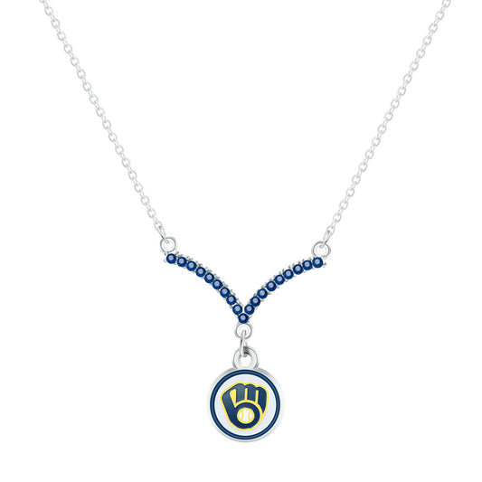 MLB Chevron V Necklace - Gamedays Gear - Los Angeles Dodgers