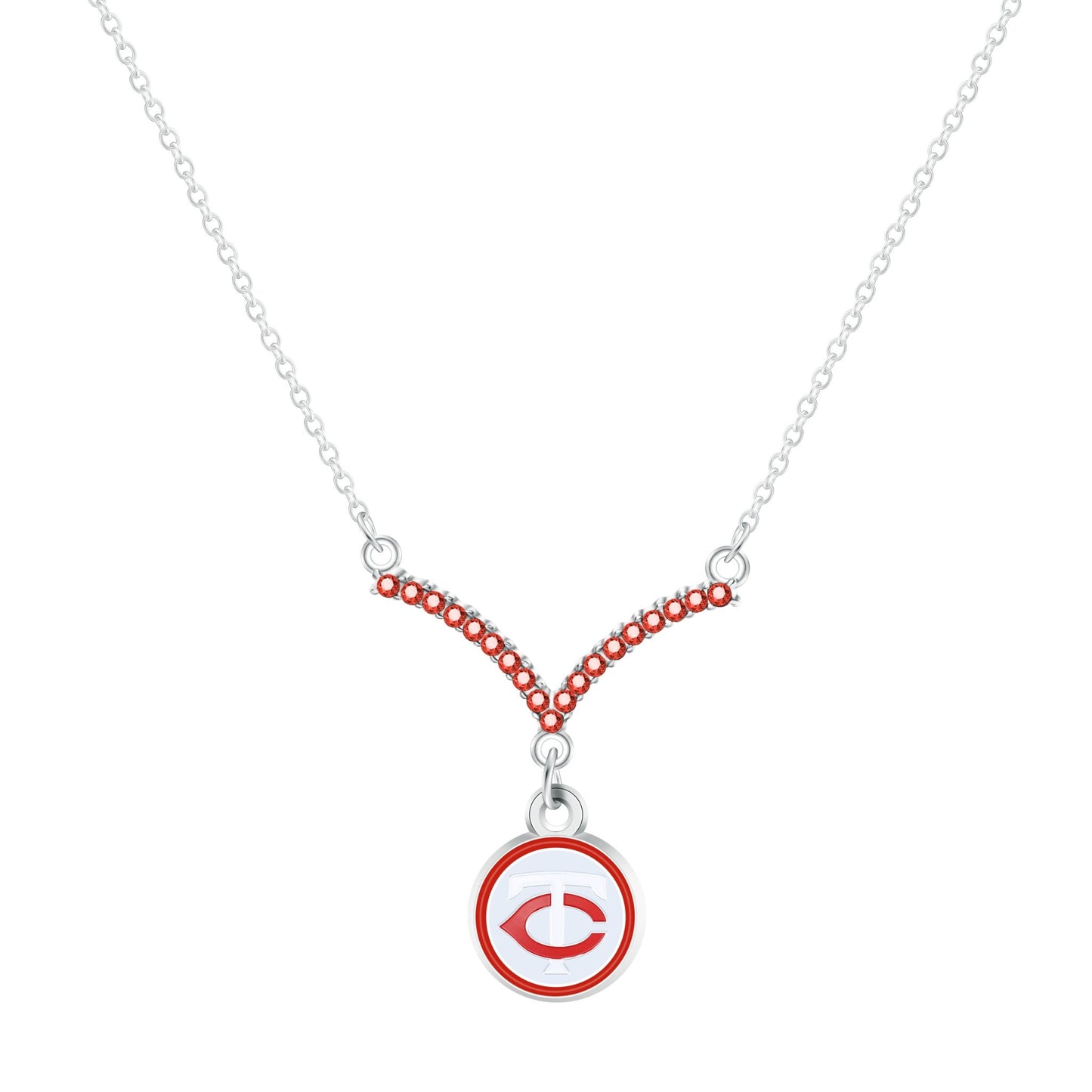 MLB Chevron V Necklace - Gamedays Gear - Minnesota Twins