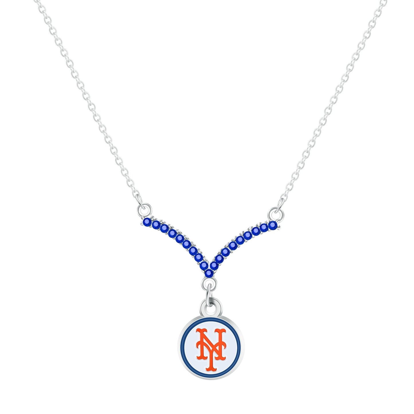 MLB Chevron V Necklace - Gamedays Gear - New York Mets