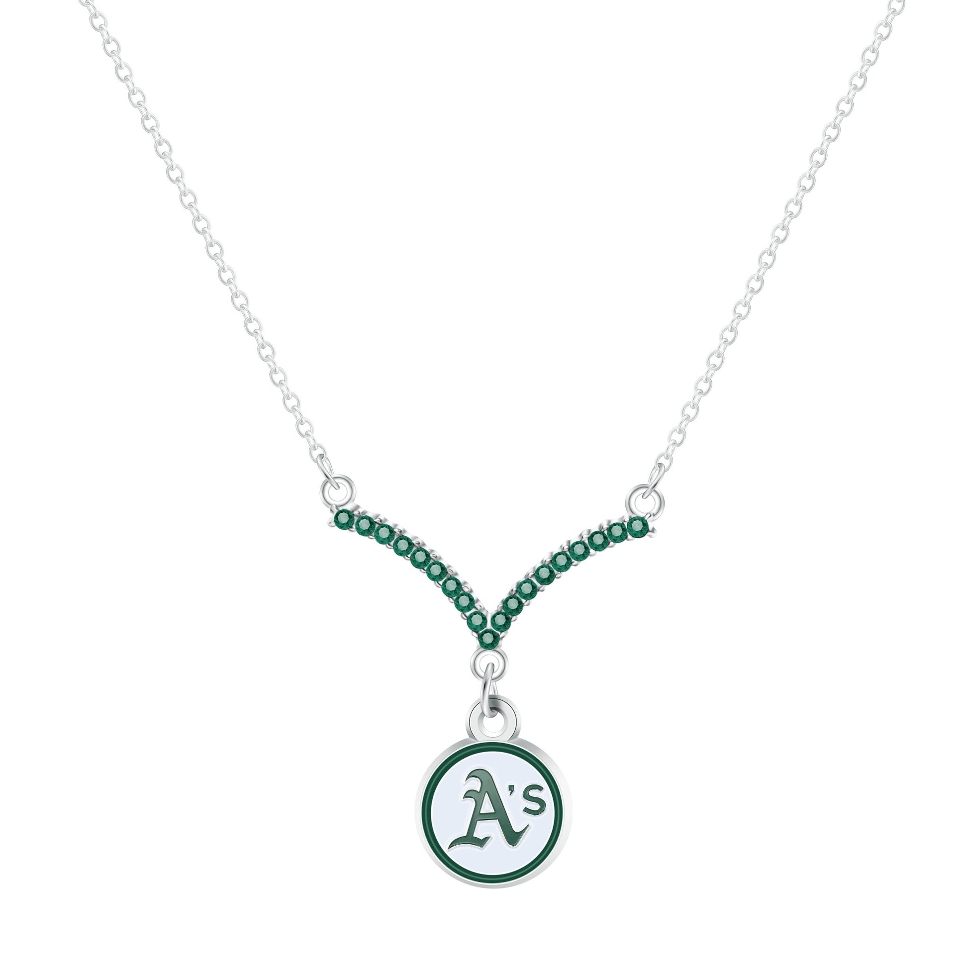 MLB Chevron V Necklace - Gamedays Gear - Oakland Athletics