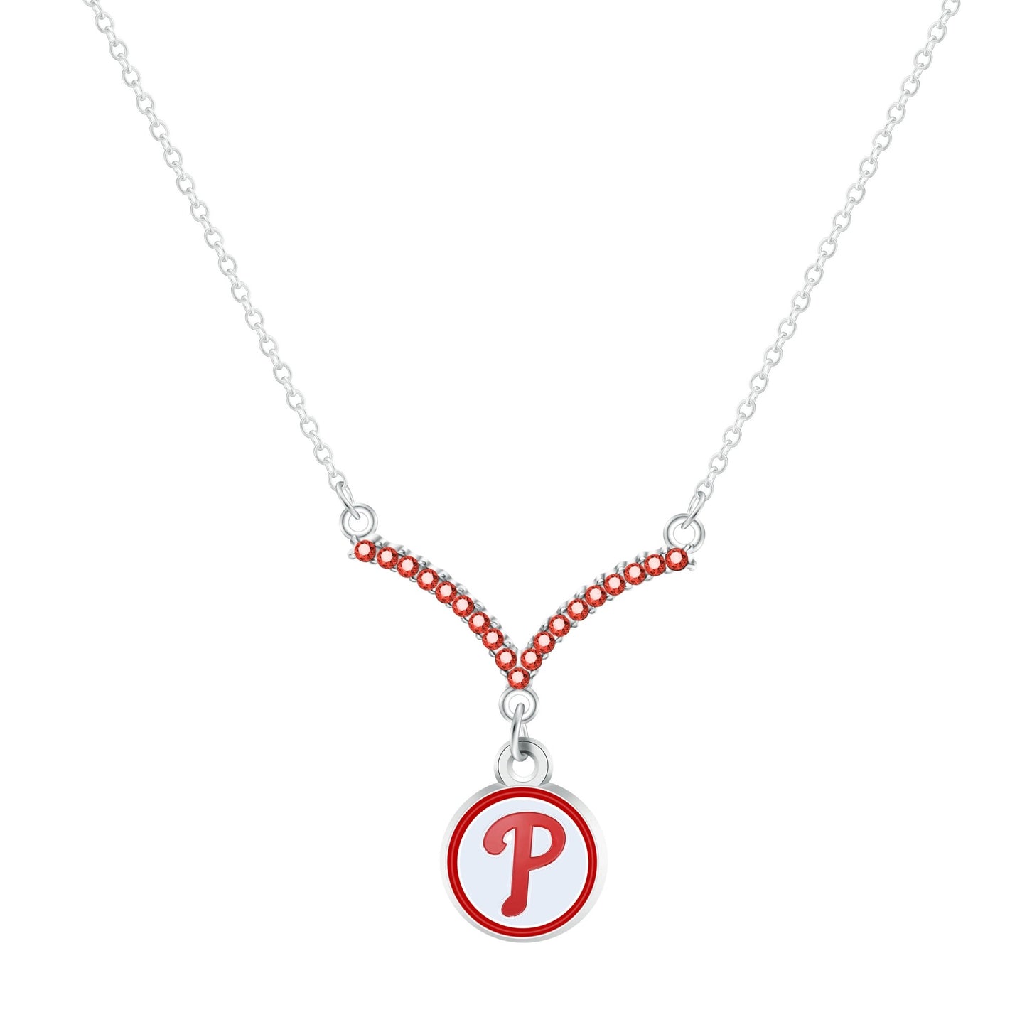 MLB Chevron V Necklace - Gamedays Gear - Philadelphia Phillies