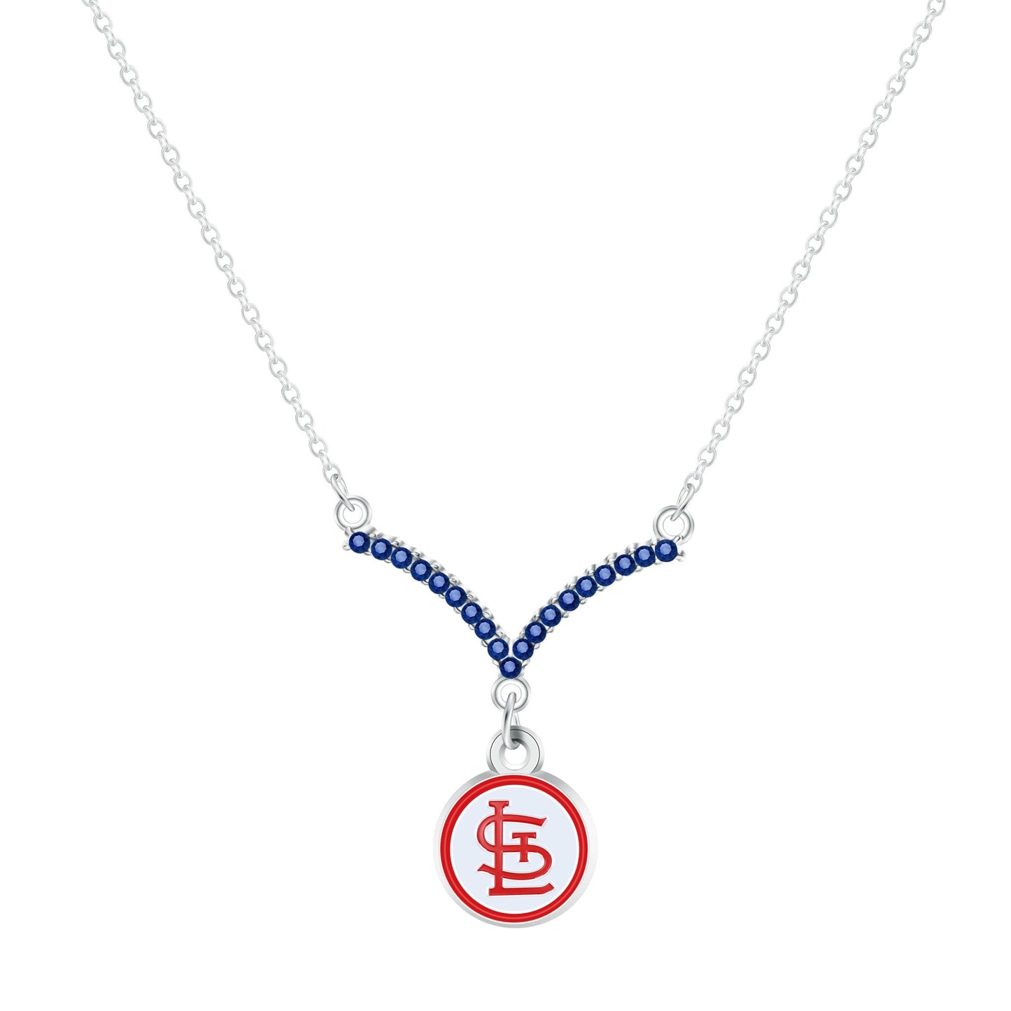 MLB Chevron V Necklace - Gamedays Gear - St. Louis Cardinals