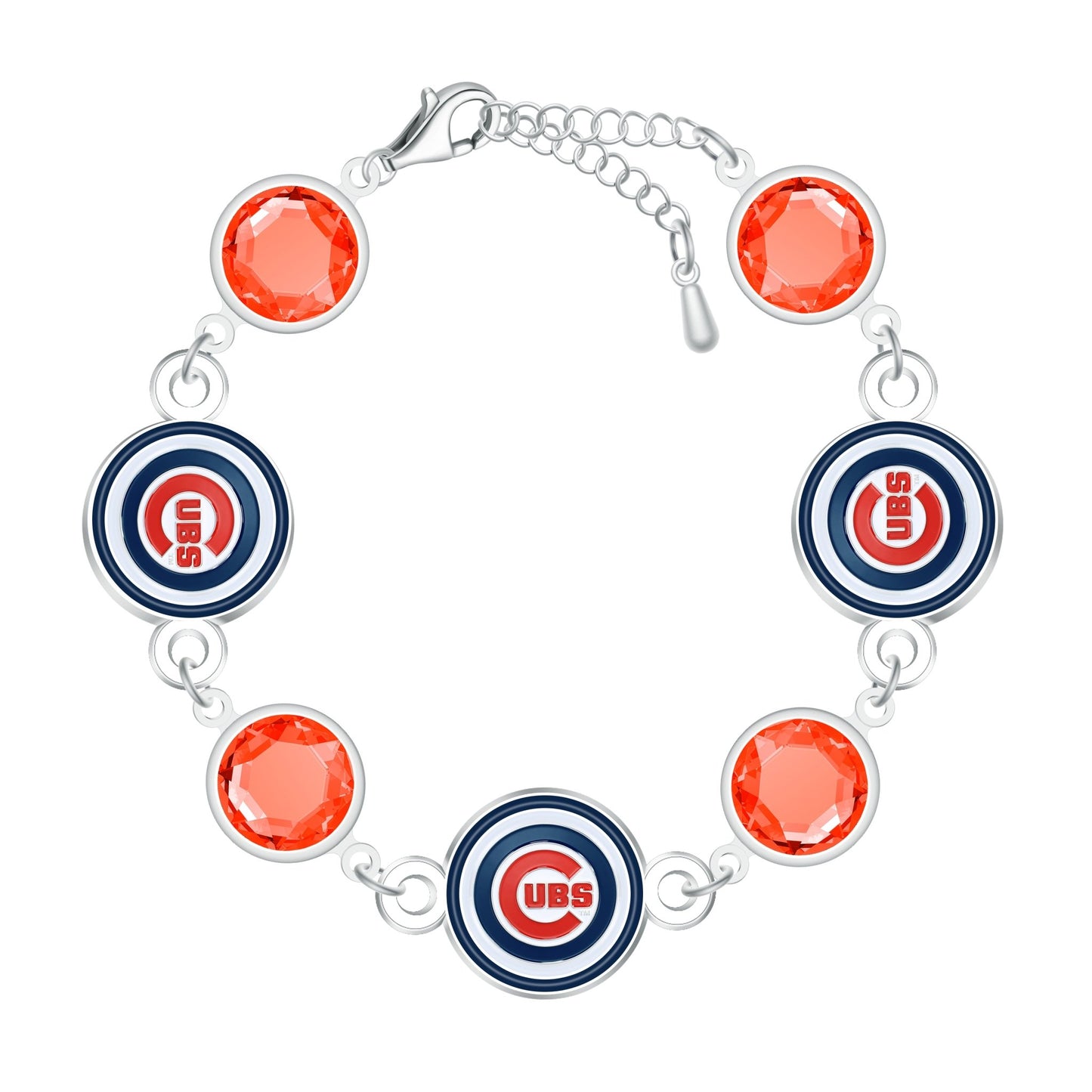 MLB Disc Beaded Bangle Bracelet - Gamedays Gear - Chicago Cubs