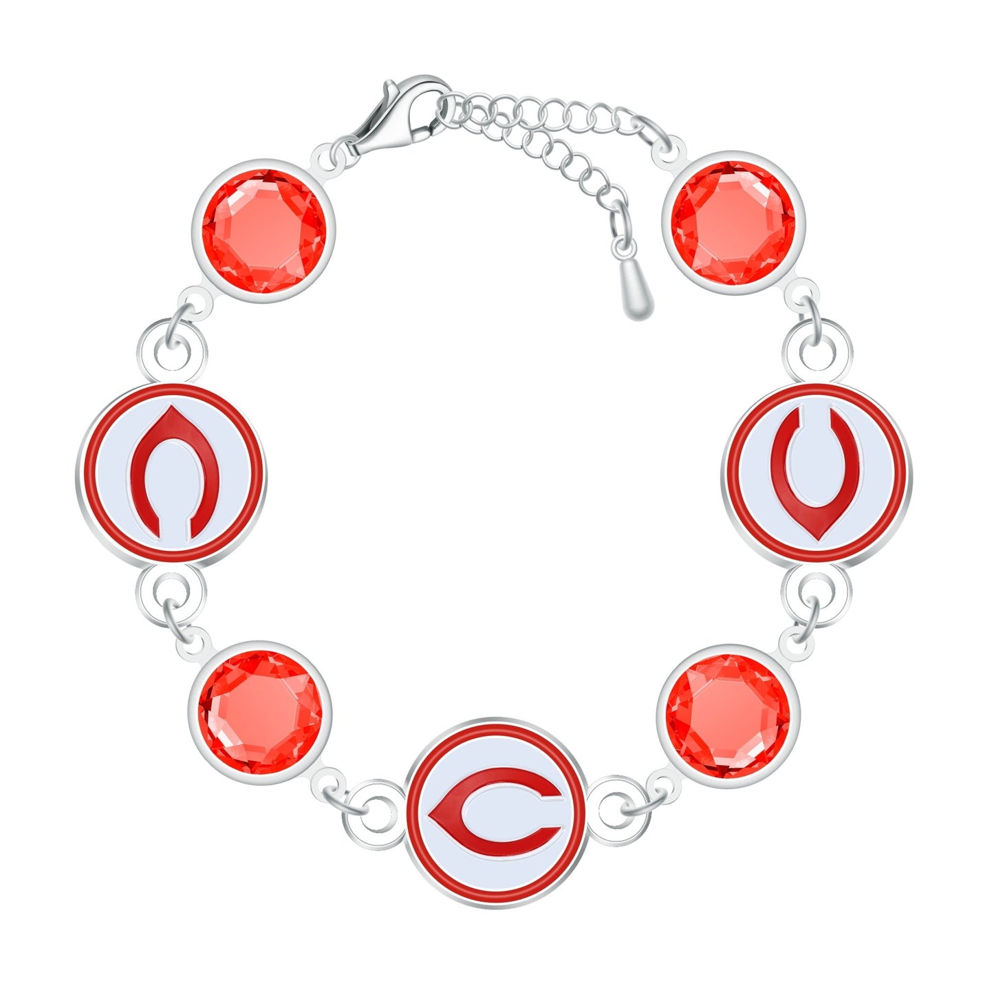 MLB Disc Beaded Bangle Bracelet - Gamedays Gear - Cincinnati Reds