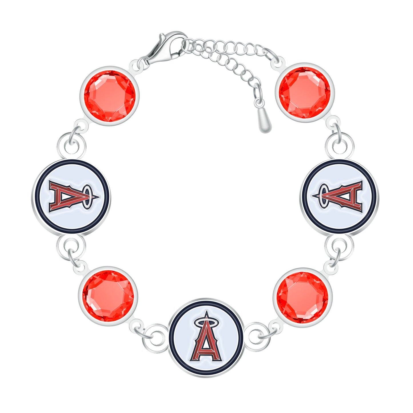 MLB Disc Beaded Bangle Bracelet - Gamedays Gear - Los Angeles Angels