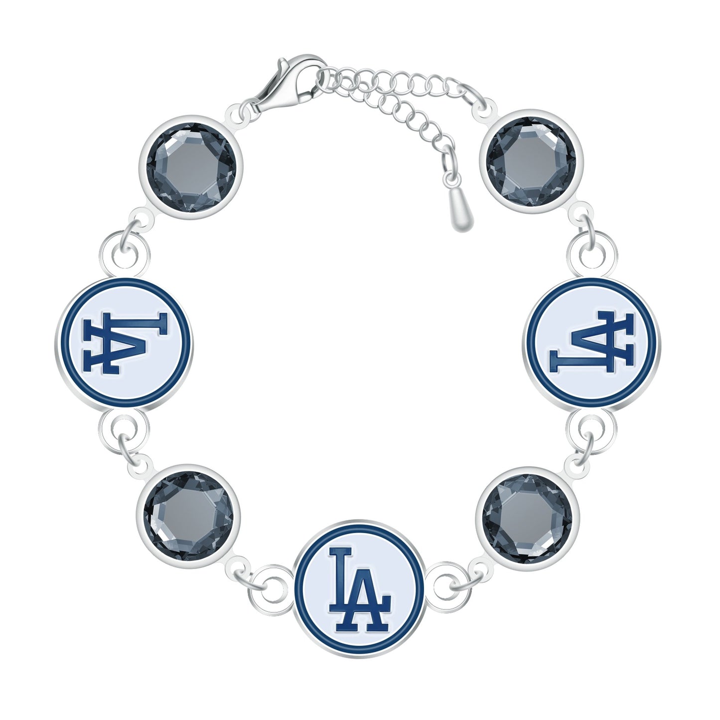 MLB Disc Beaded Bangle Bracelet - Gamedays Gear - Los Angeles Dodgers