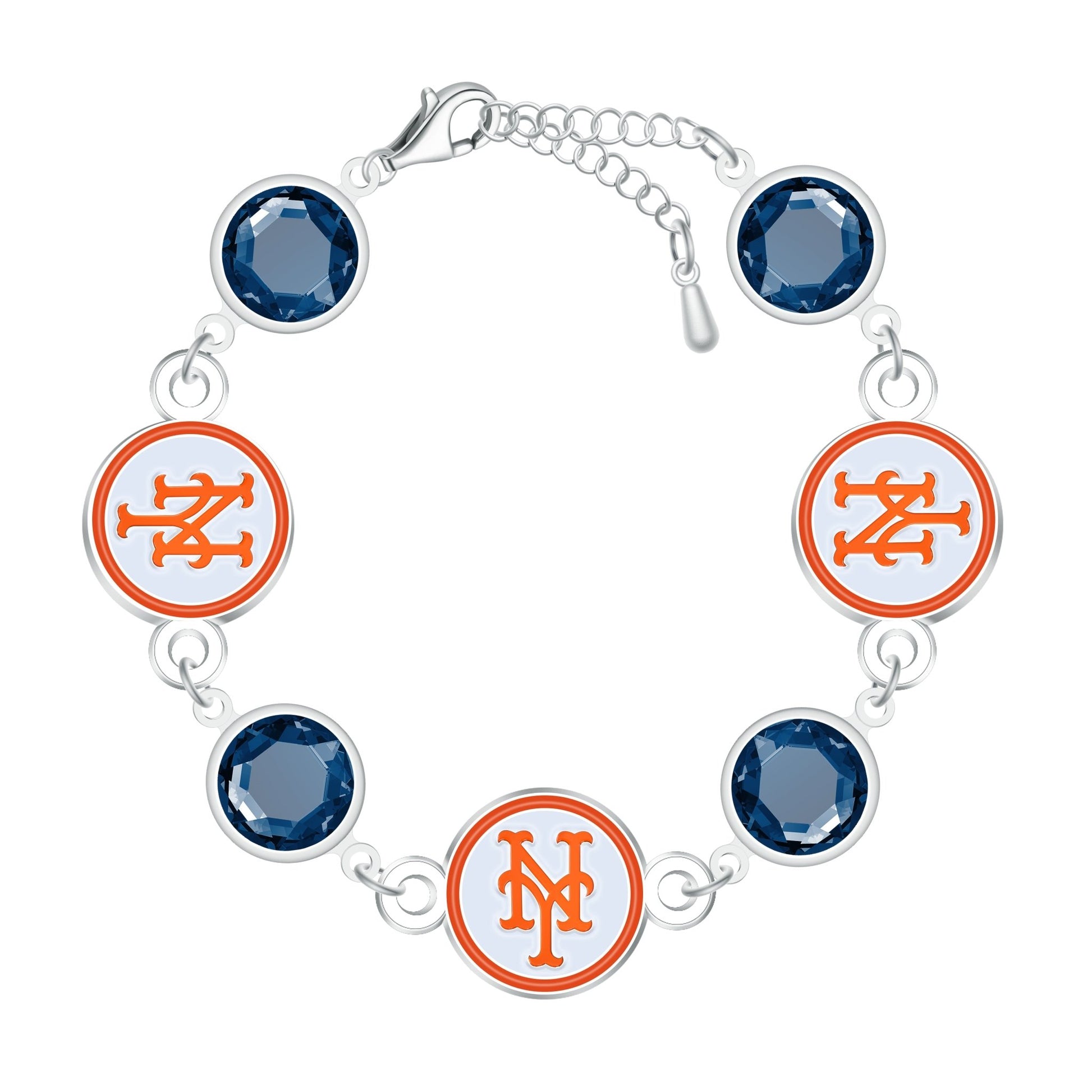 MLB Disc Beaded Bangle Bracelet - Gamedays Gear - New York Mets