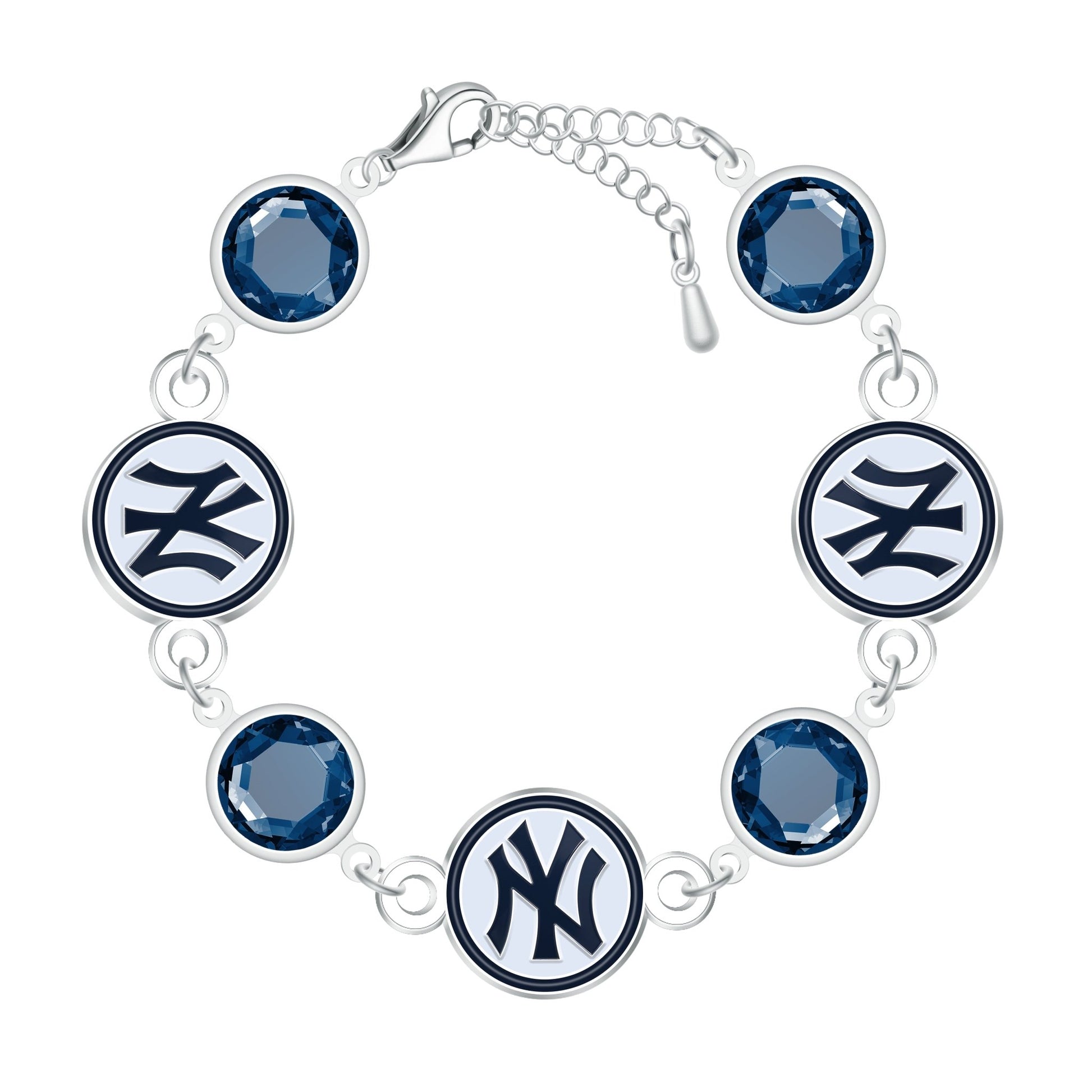 MLB Disc Beaded Bangle Bracelet - Gamedays Gear - New York Yankees