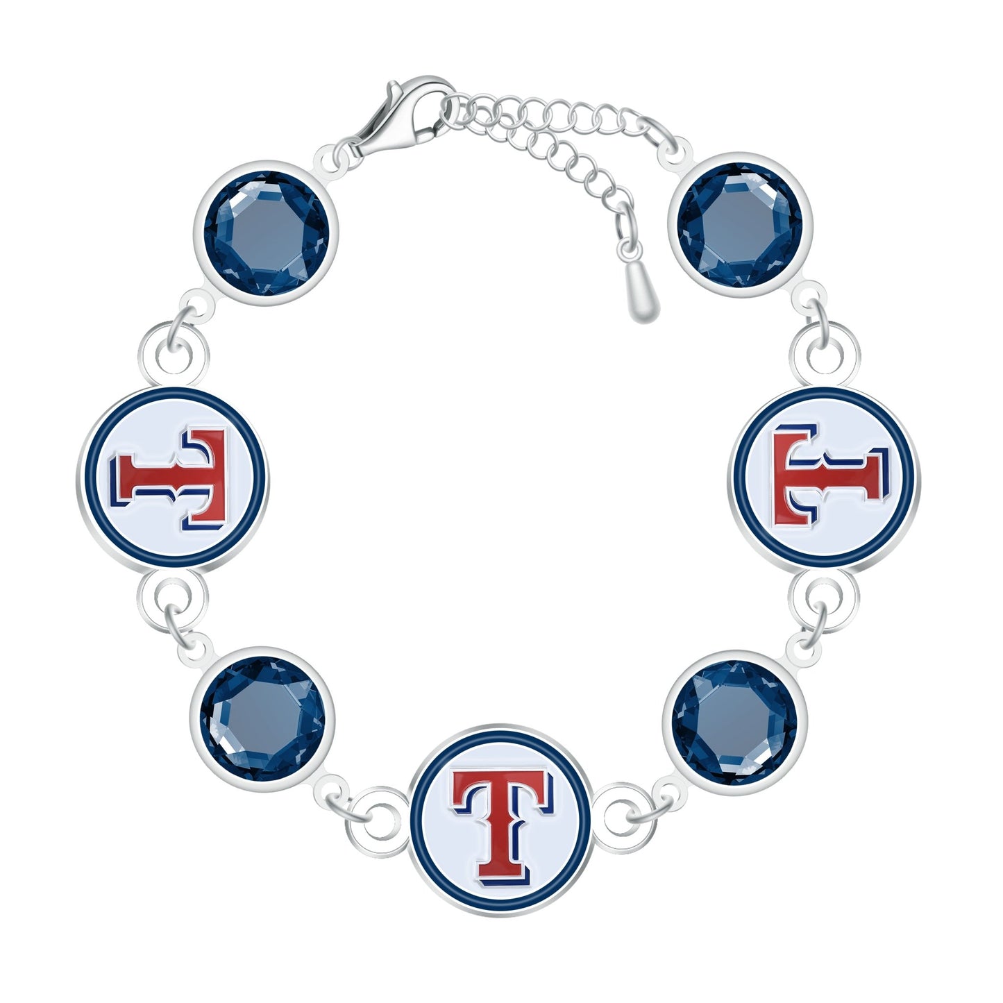 MLB Disc Beaded Bangle Bracelet - Gamedays Gear - Texas Rangers