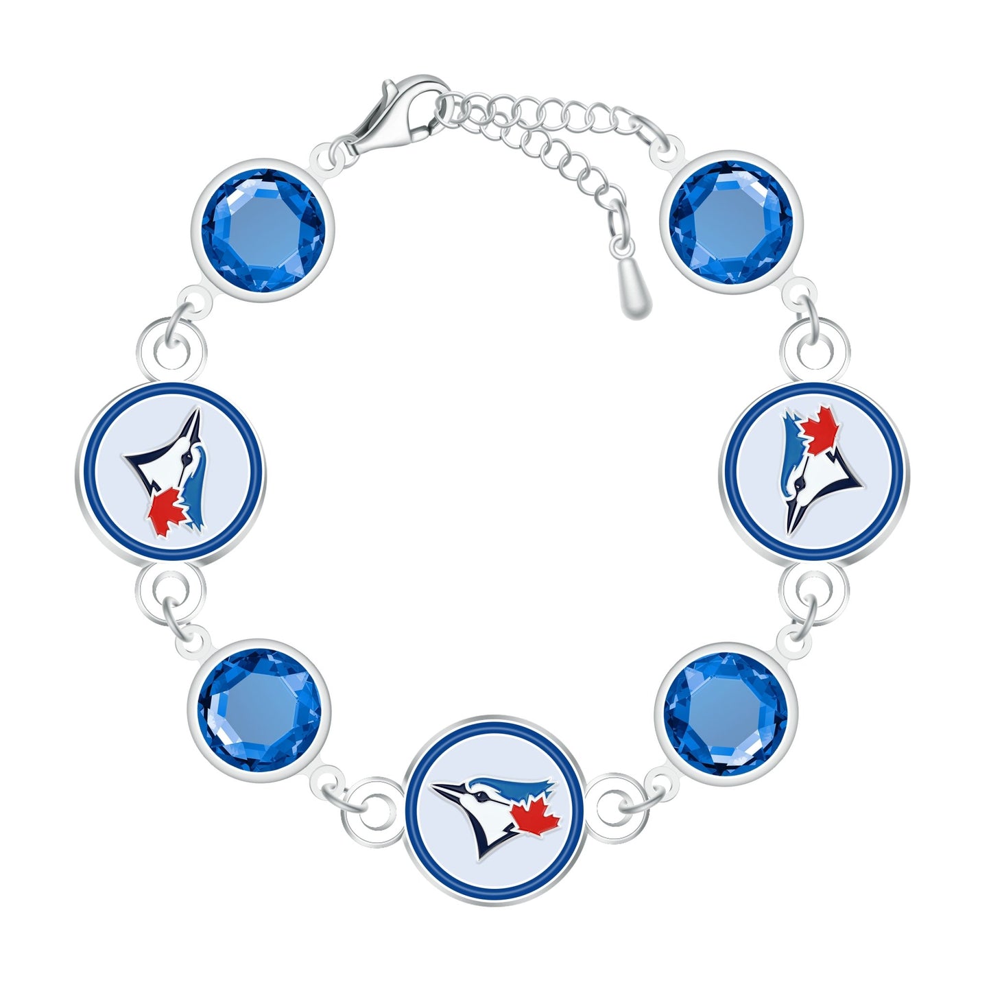 MLB Disc Beaded Bangle Bracelet - Gamedays Gear - Toronto Blue Jays