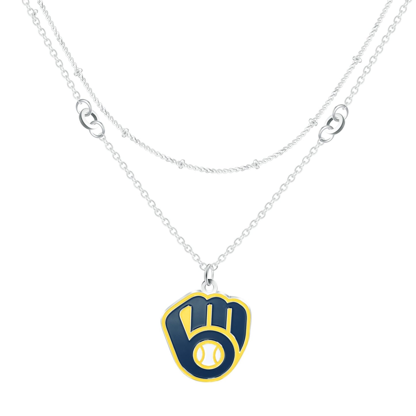 MLB Double Strand Necklace - Gamedays Gear - Milwaukee Brewers