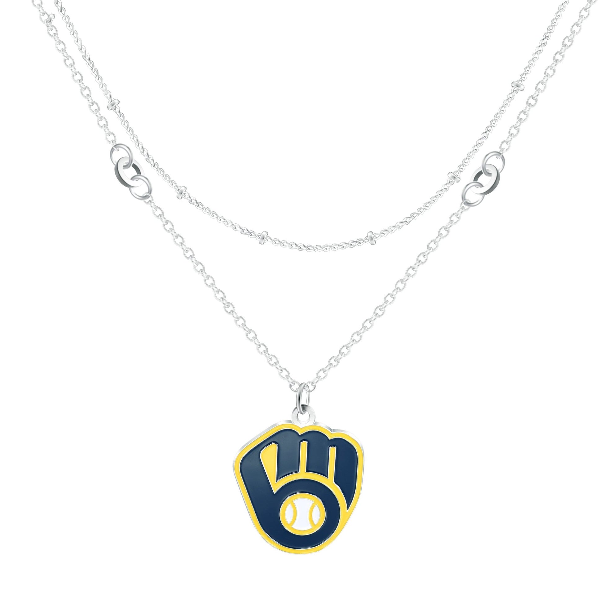 MLB Double Strand Necklace - Gamedays Gear - Milwaukee Brewers