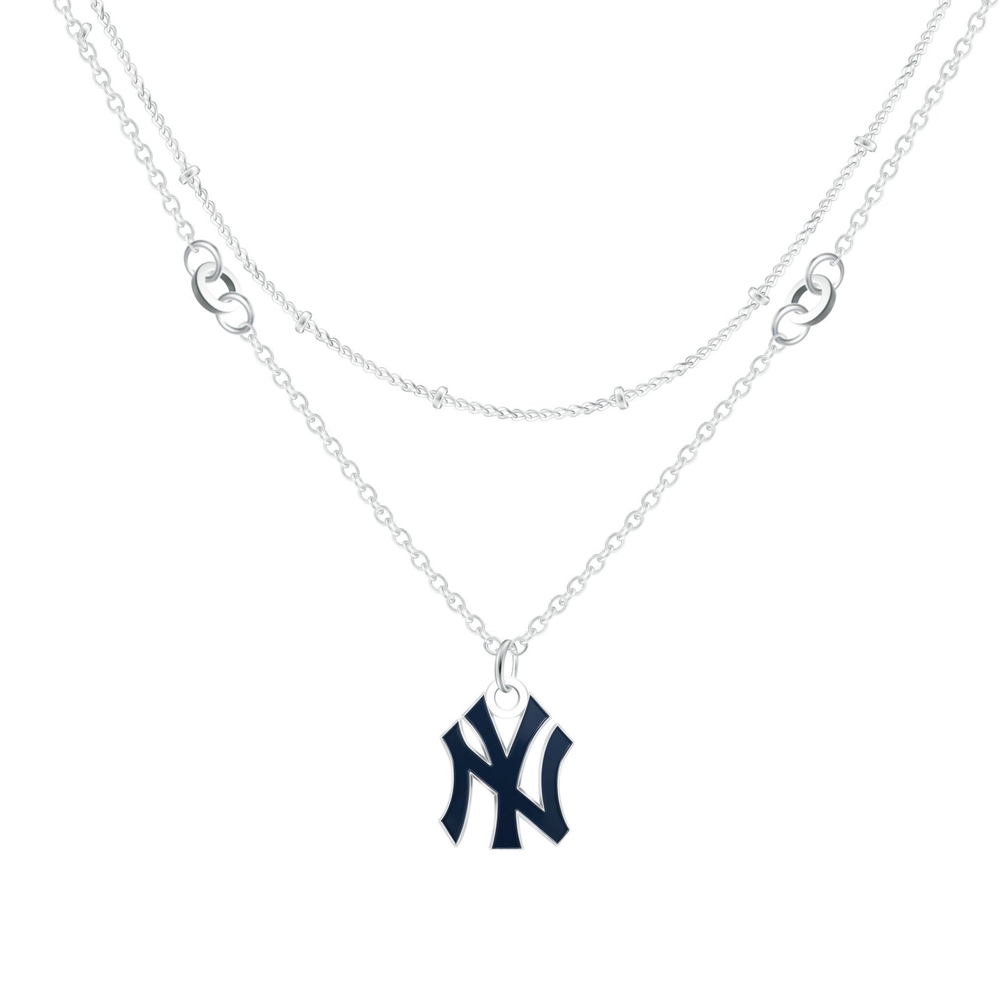 MLB Double Strand Necklace - Gamedays Gear - New York Yankees