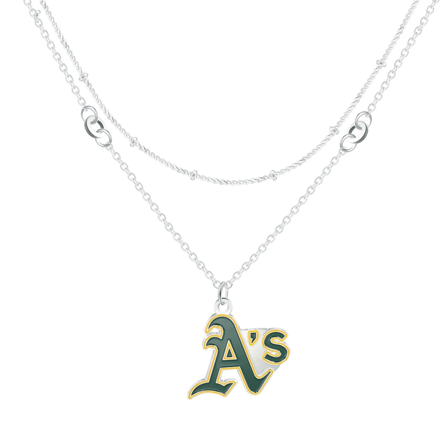 MLB Double Strand Necklace - Gamedays Gear - Oakland Athletics