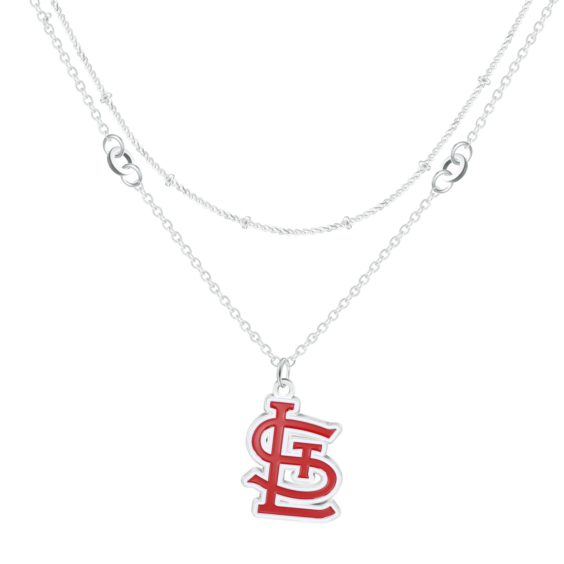 MLB Double Strand Necklace - Gamedays Gear - St. Louis Cardinals