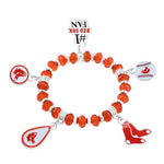 Gamedays Gear MLB Five Charm Logo Beaded Bracelet B022 - 2004