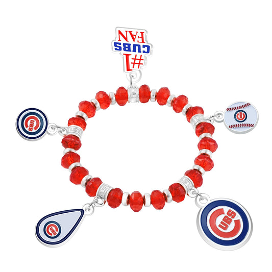 MLB Five Charm Logo Beaded Bracelet - Gamedays Gear - New York Yankees