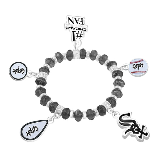 MLB Five Charm Logo Beaded Bracelet - Gamedays Gear - New York Yankees