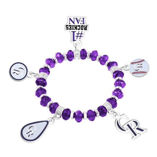 MLB Five Charm Logo Beaded Bracelet - Gamedays Gear - New York Yankees