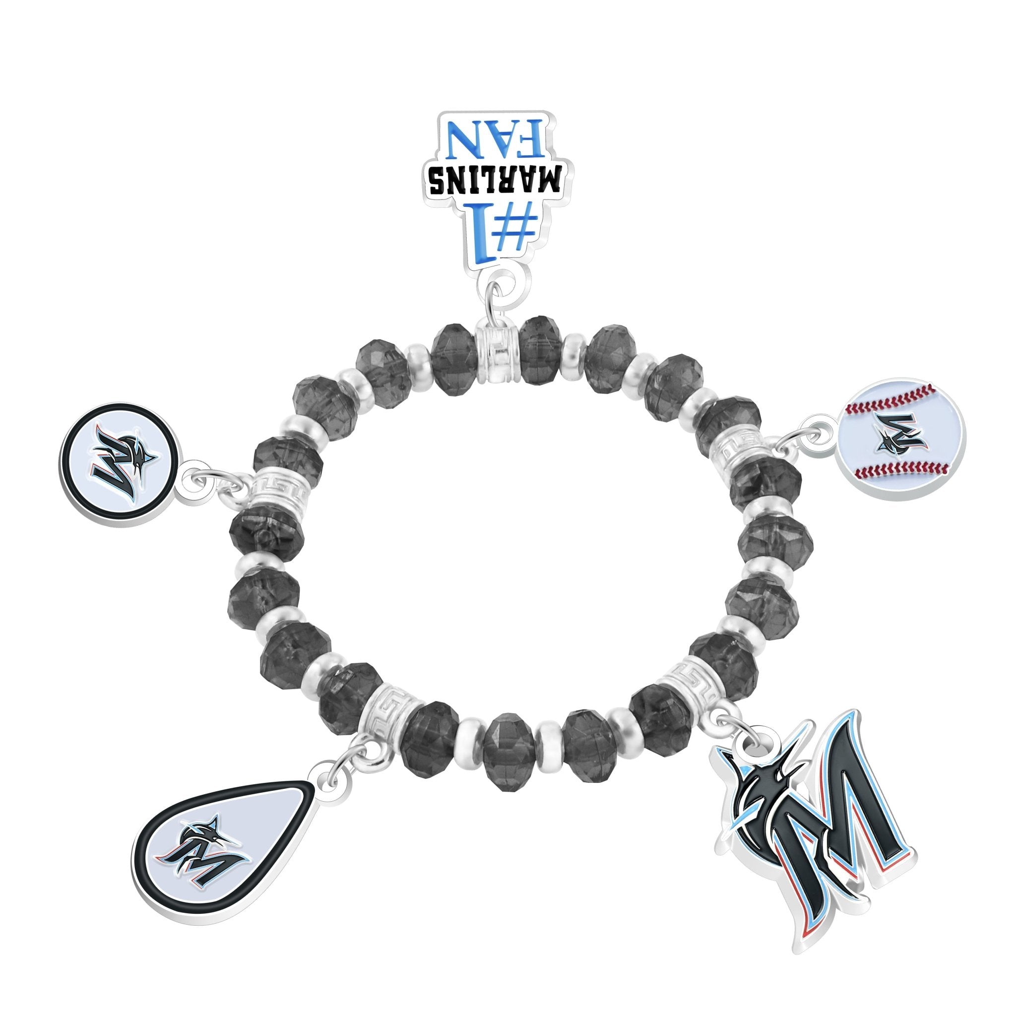 Gamedays Gear MLB Five Charm Logo Beaded Bracelet B022 - 2011