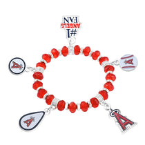 Los Angeles Angels Five Charm Logo Beaded Bracelet