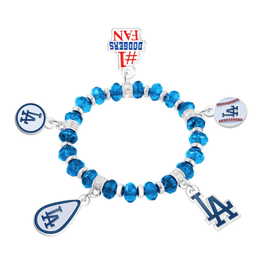 MLB Five Charm Logo Beaded Bracelet - Gamedays Gear - New York Yankees