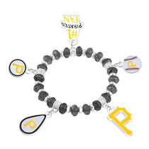 Pittsburgh Pirates Five Charm Logo Beaded Bracelet