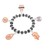 Gamedays Gear MLB Five Charm Logo Beaded Bracelet B022 - 2024