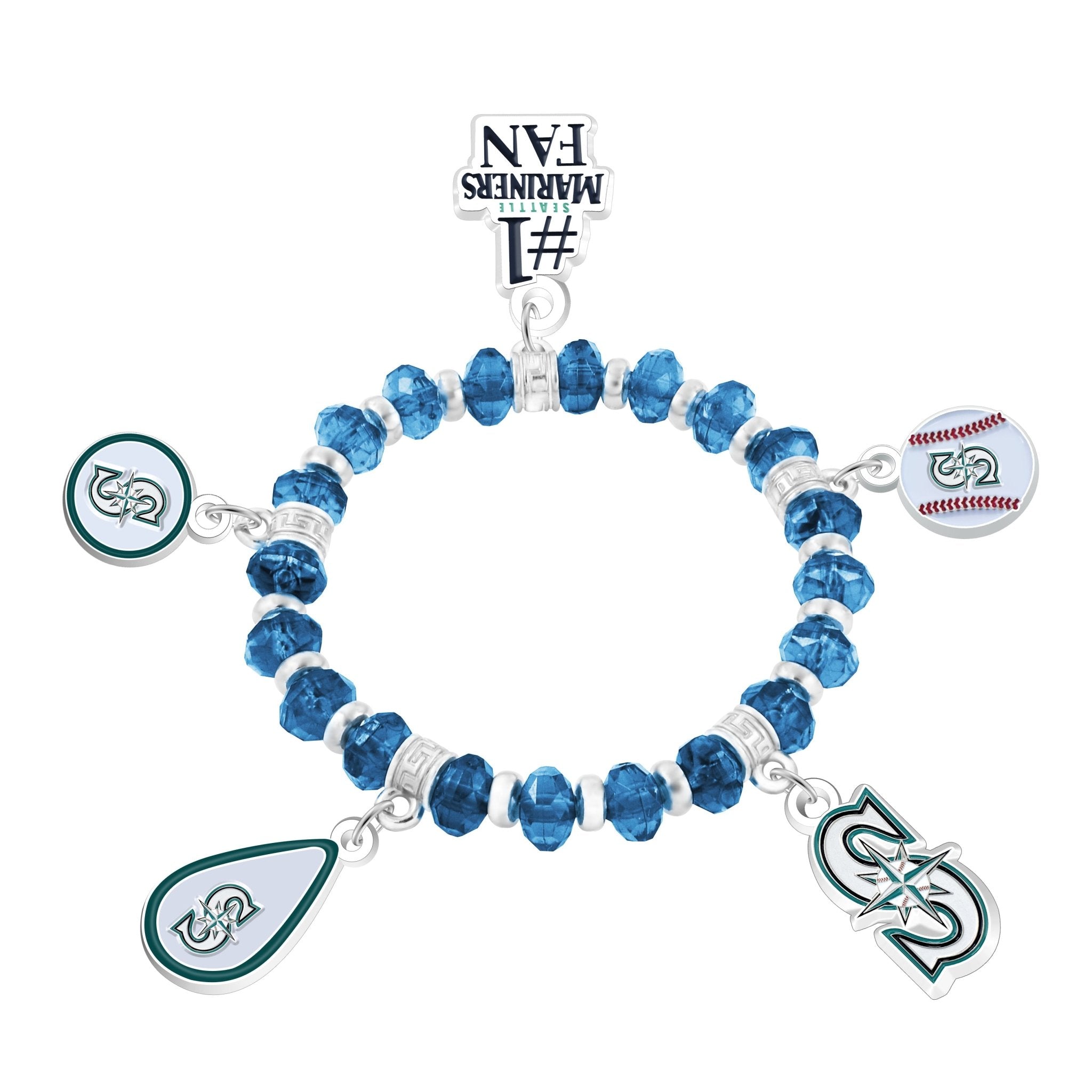 Gamedays Gear MLB Five Charm Logo Beaded Bracelet B022 - 2025