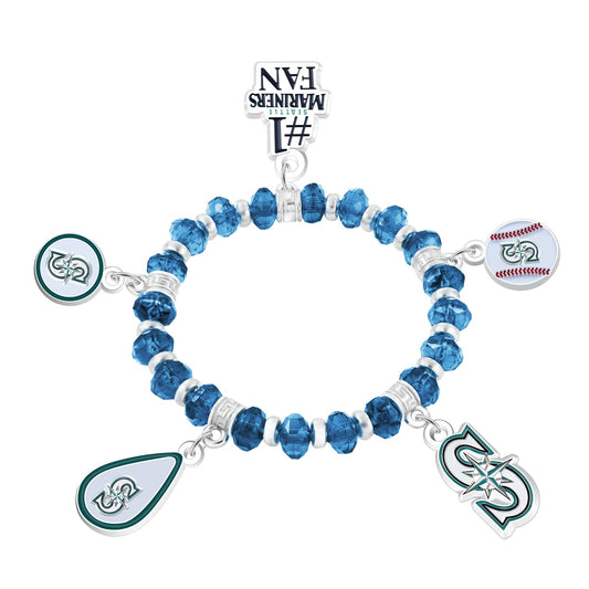 MLB Five Charm Logo Beaded Bracelet - Gamedays Gear - New York Yankees