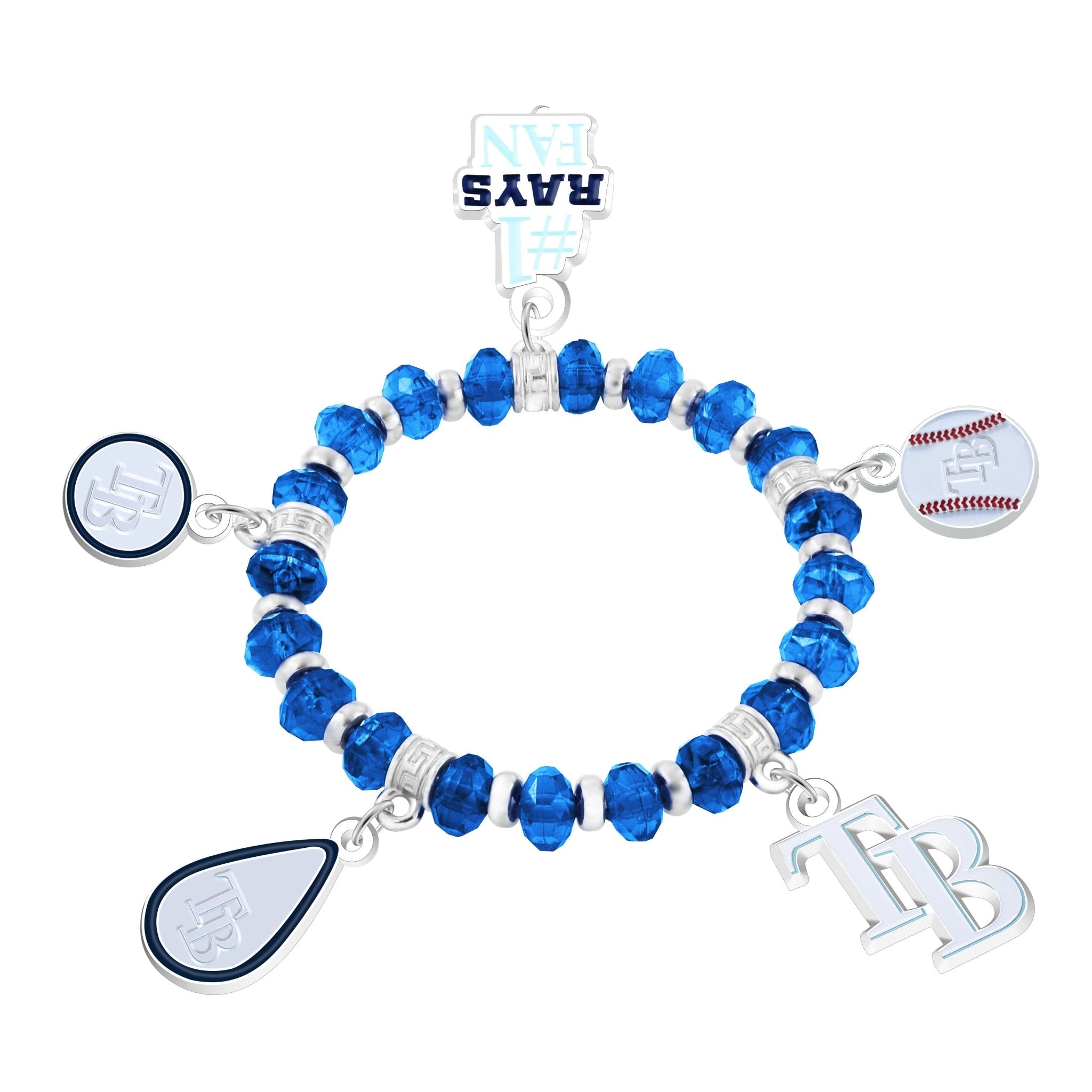 Gamedays Gear MLB Five Charm Logo Beaded Bracelet B022 - 2027