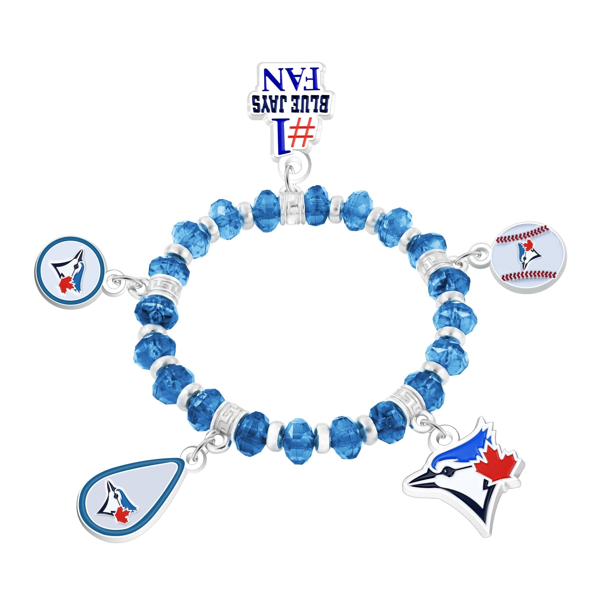 Gamedays Gear MLB Five Charm Logo Beaded Bracelet B022 - 2029