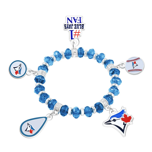 MLB Five Charm Logo Beaded Bracelet - Gamedays Gear - New York Yankees