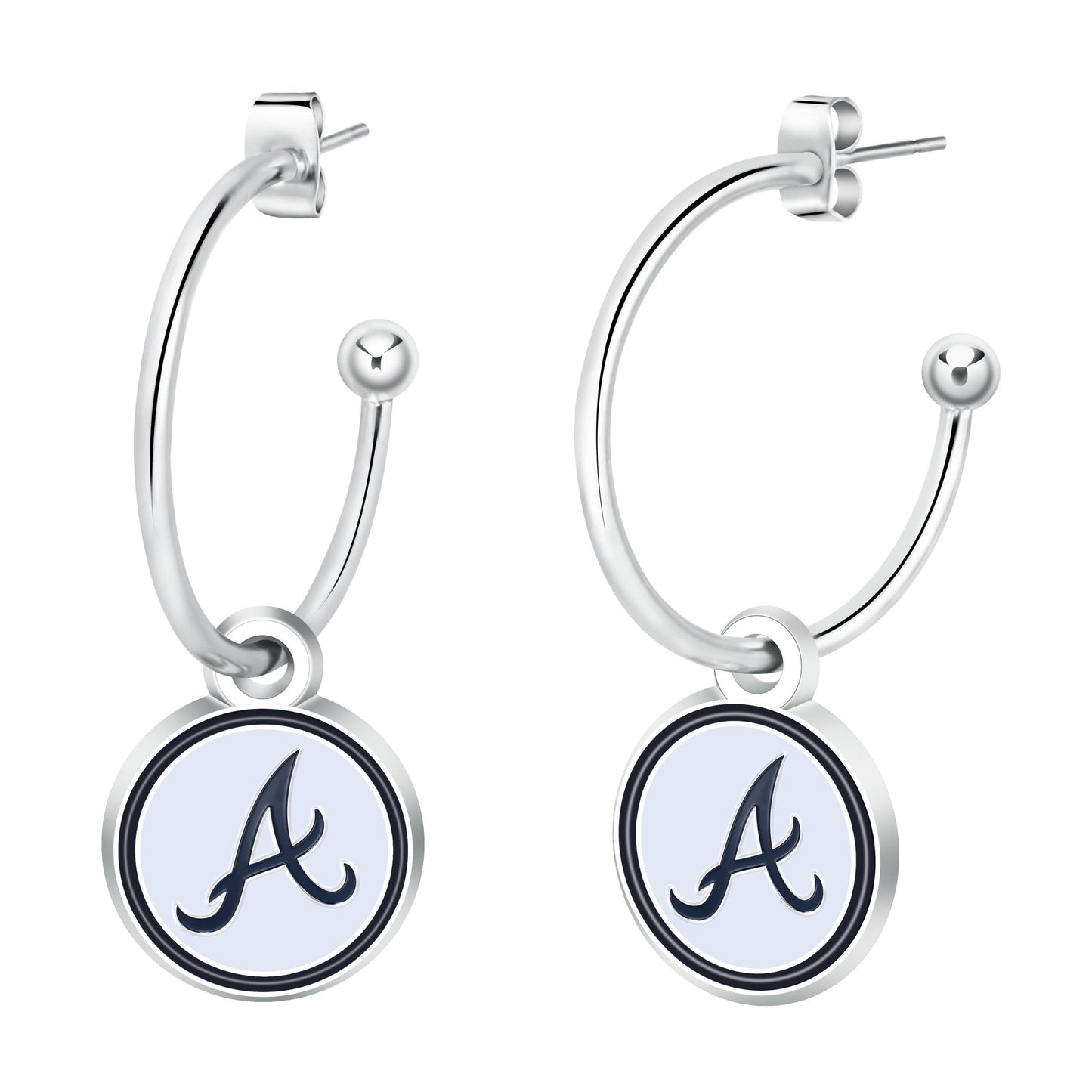 MLB Half Hoop Earrings - Gamedays Gear - Atlanta Braves