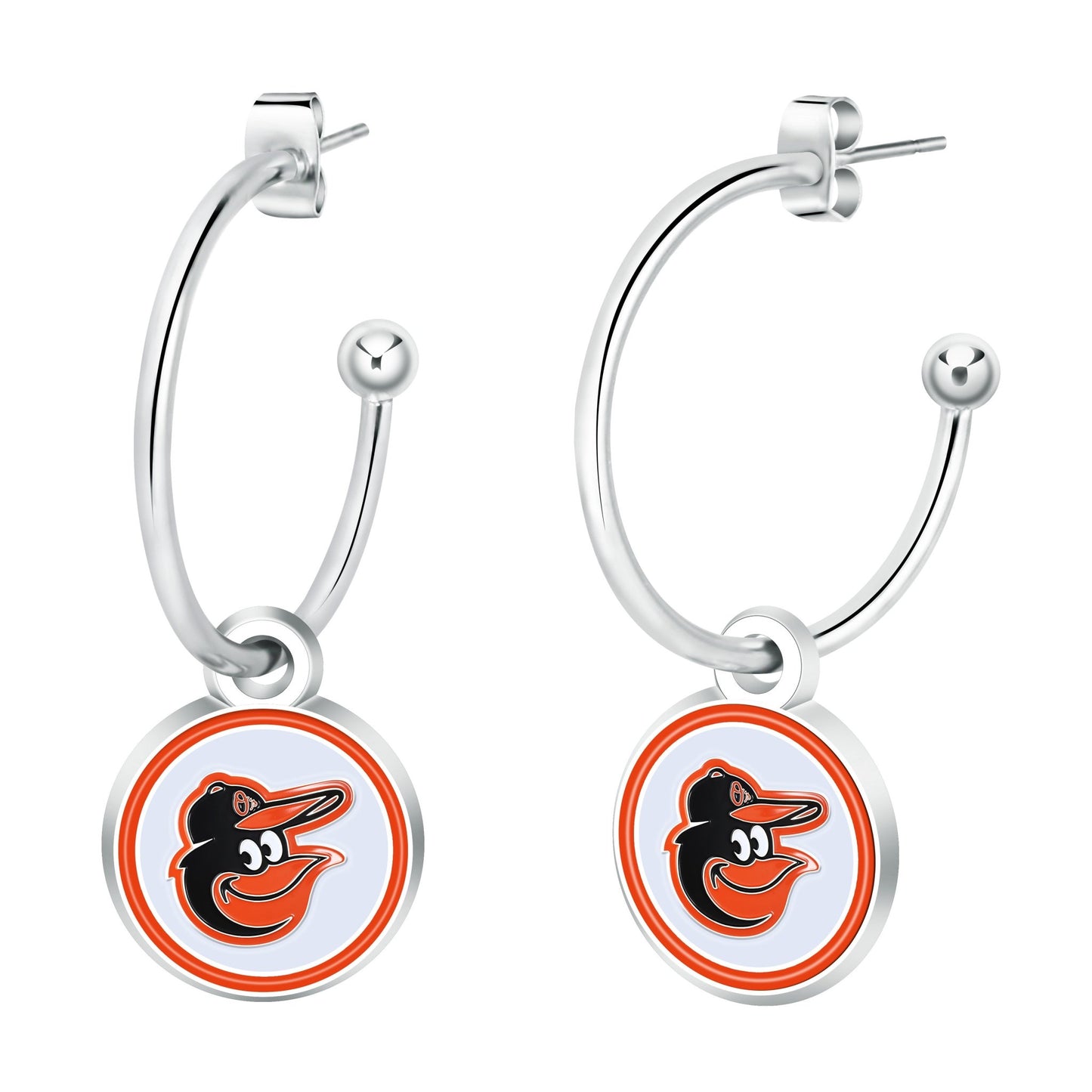 MLB Half Hoop Earrings - Gamedays Gear - Baltimore Orioles