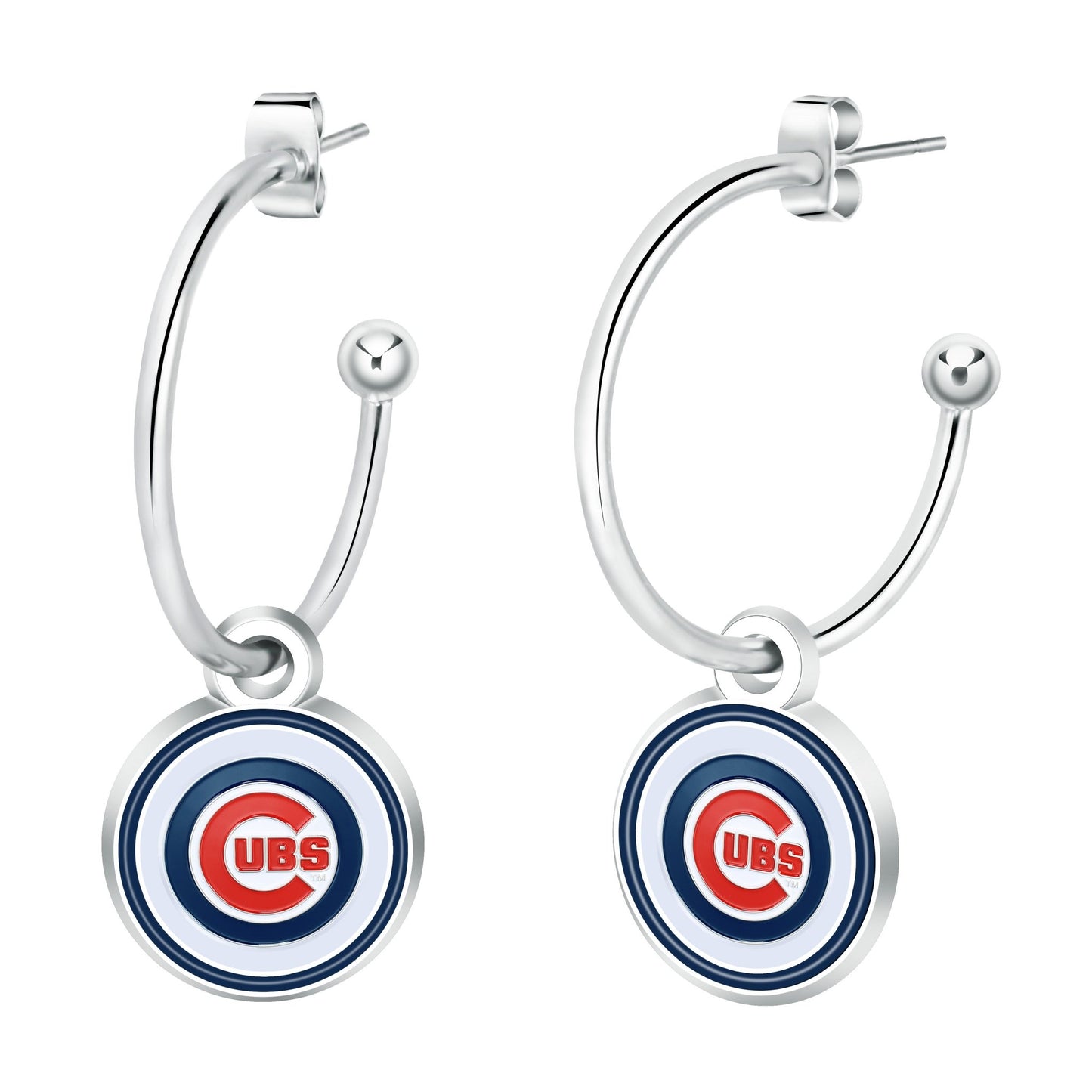 MLB Half Hoop Earrings - Gamedays Gear - Chicago Cubs