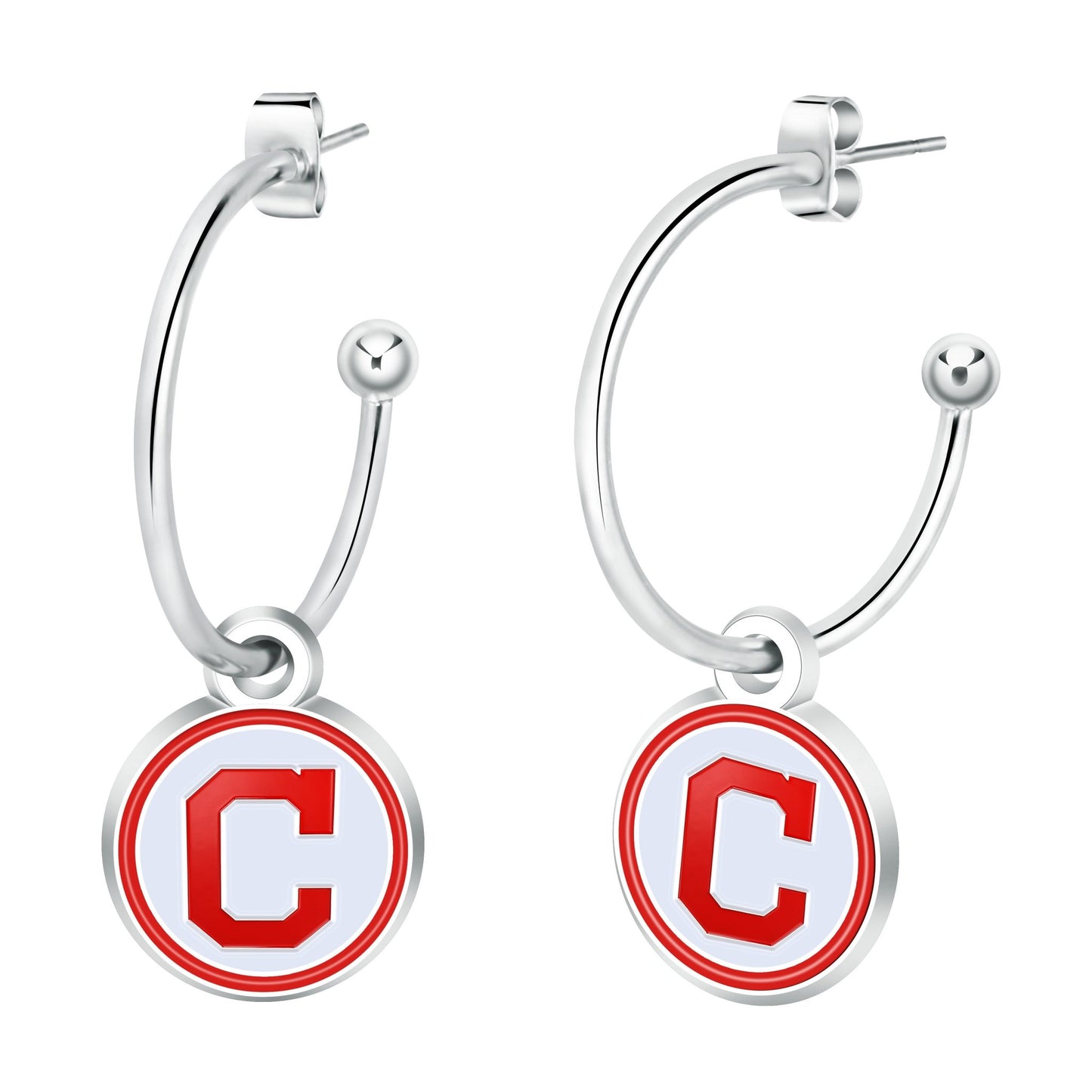 MLB Half Hoop Earrings - Gamedays Gear - Cleveland Guardians