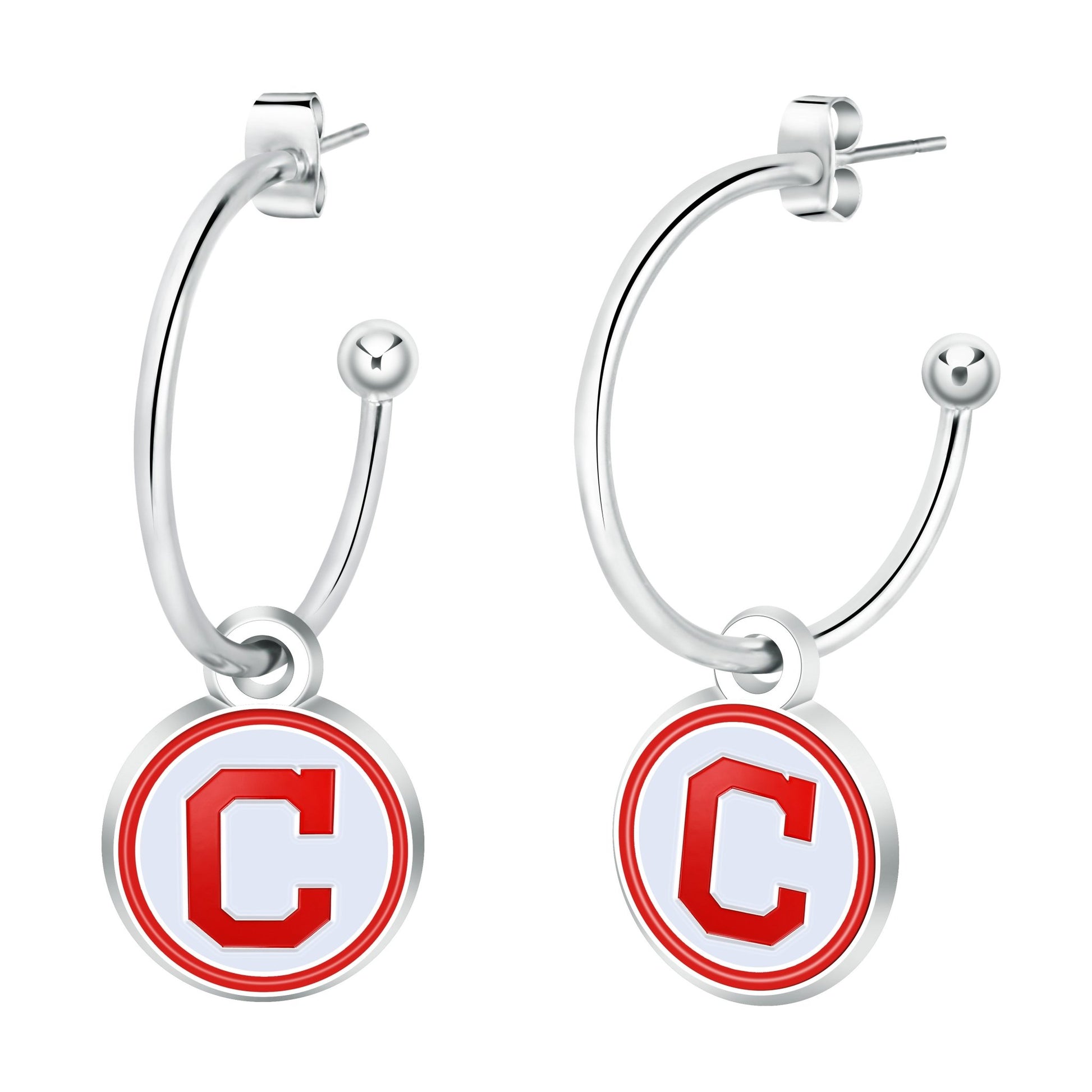 MLB Half Hoop Earrings - Gamedays Gear - Cleveland Guardians