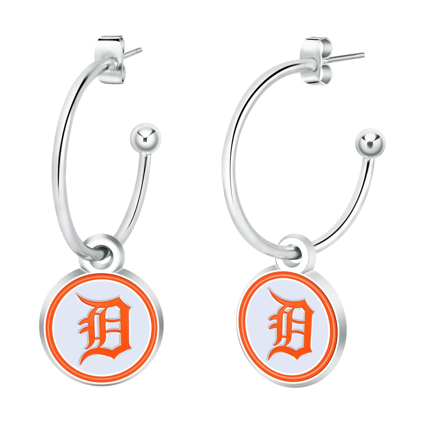 MLB Half Hoop Earrings - Gamedays Gear - Detroit Tigers