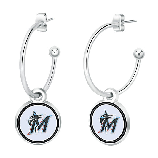 MLB Half Hoop Earrings - Gamedays Gear - Los Angeles Dodgers