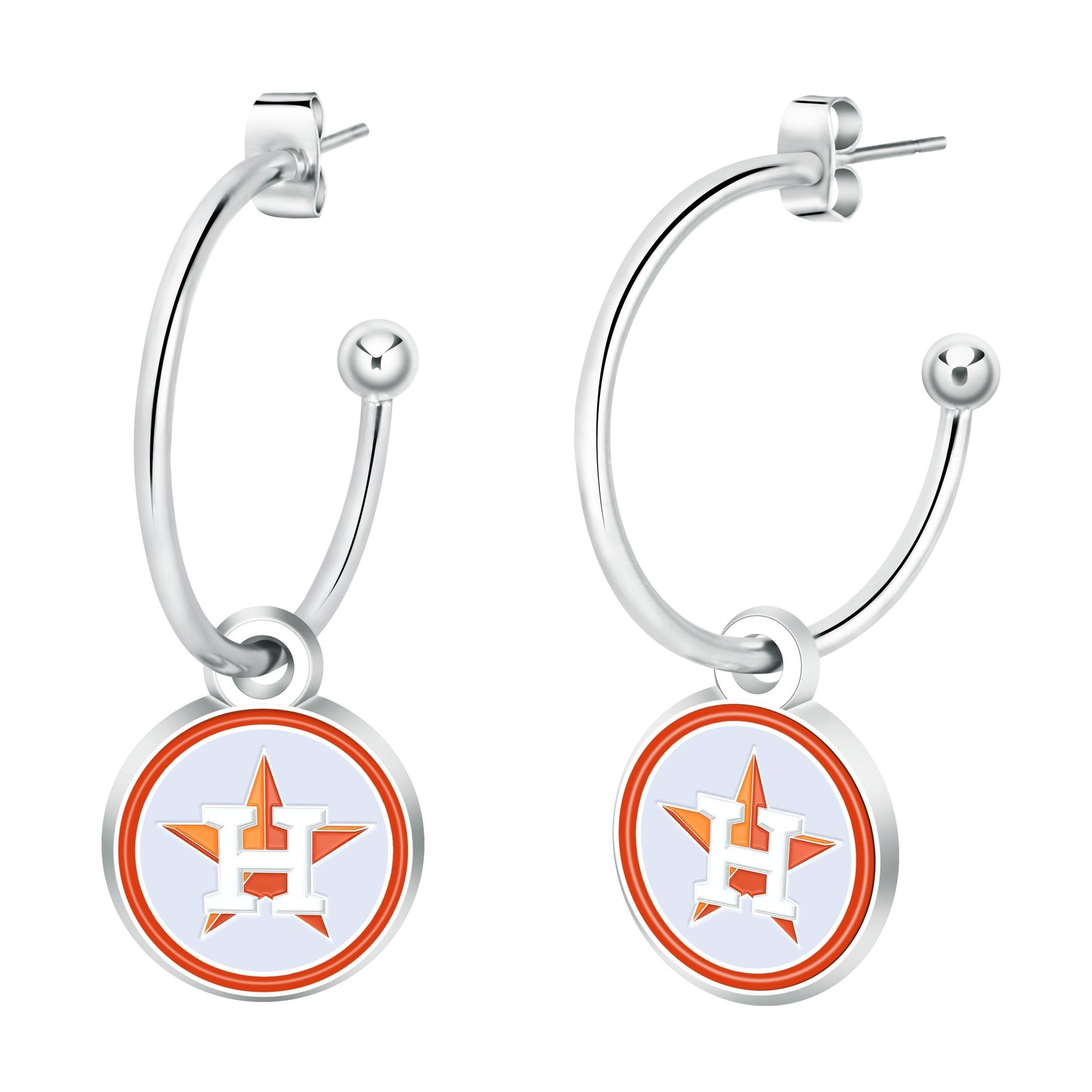 MLB Half Hoop Earrings - Gamedays Gear - Houston Astros