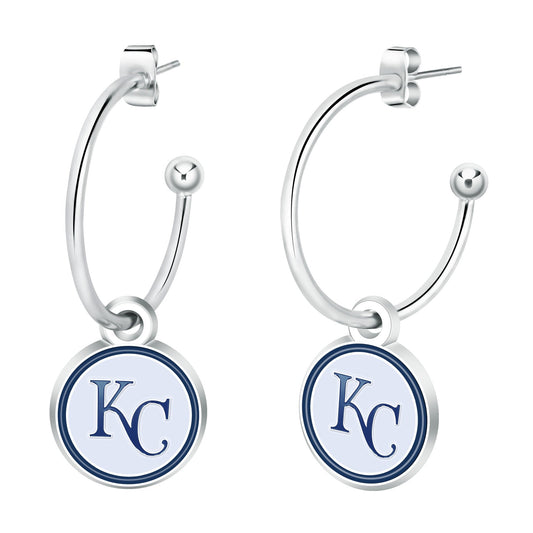 MLB Half Hoop Earrings - Gamedays Gear - Los Angeles Dodgers