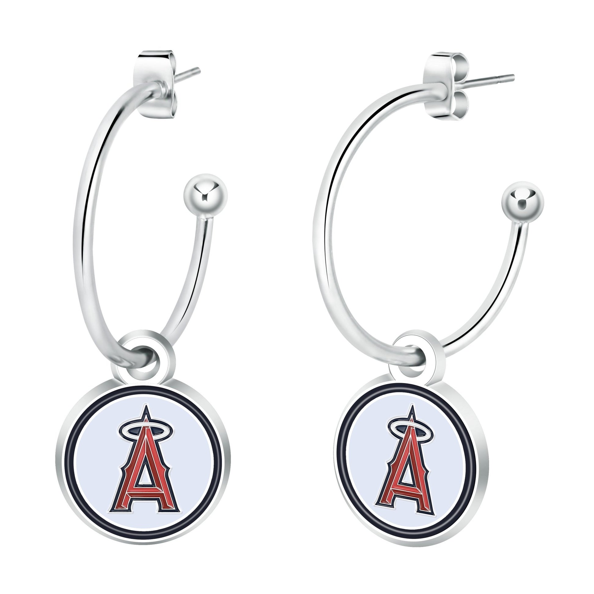 MLB Half Hoop Earrings - Gamedays Gear - Los Angeles Angels