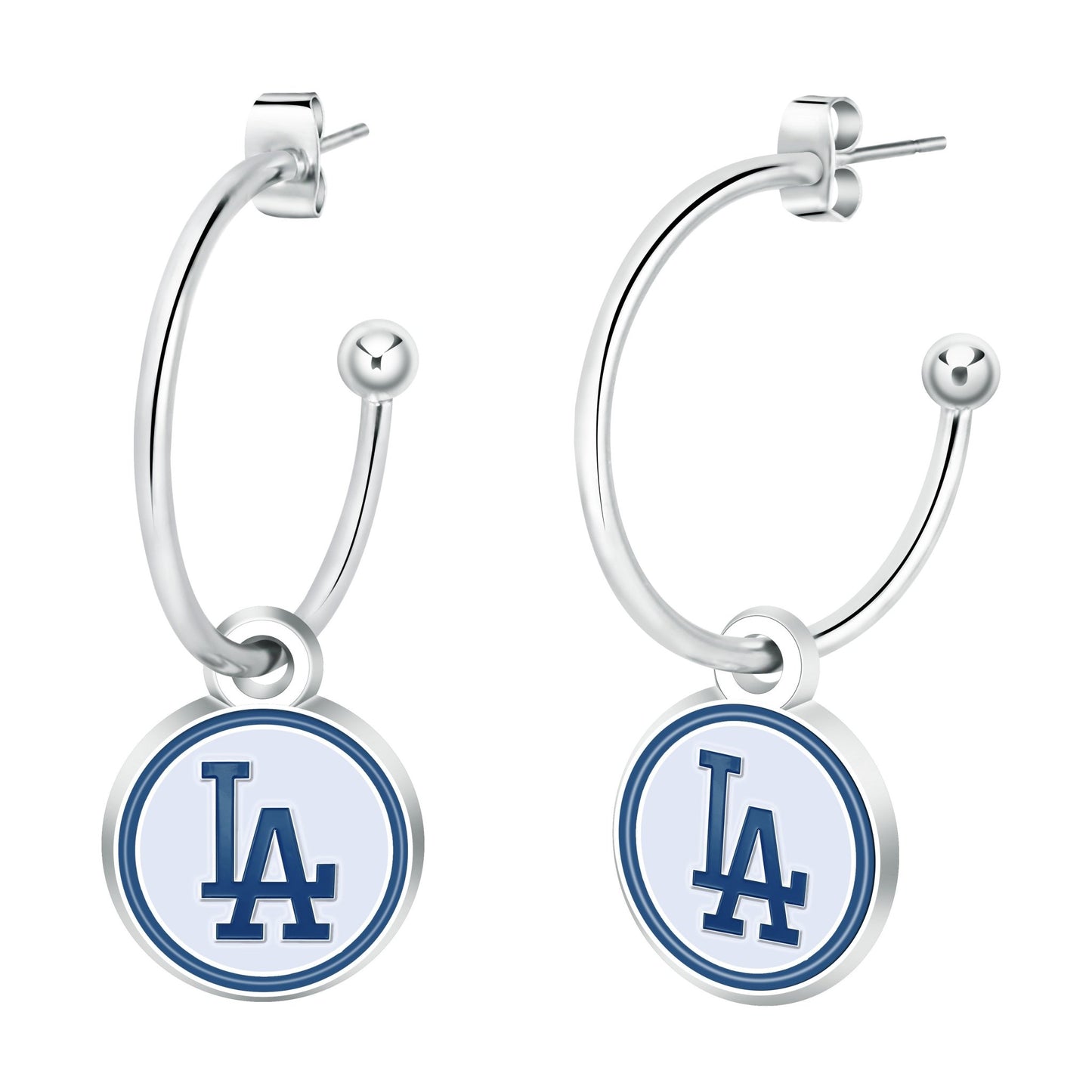 MLB Half Hoop Earrings - Gamedays Gear - Los Angeles Dodgers