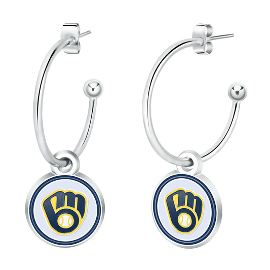 MLB Half Hoop Earrings - Gamedays Gear - Los Angeles Dodgers