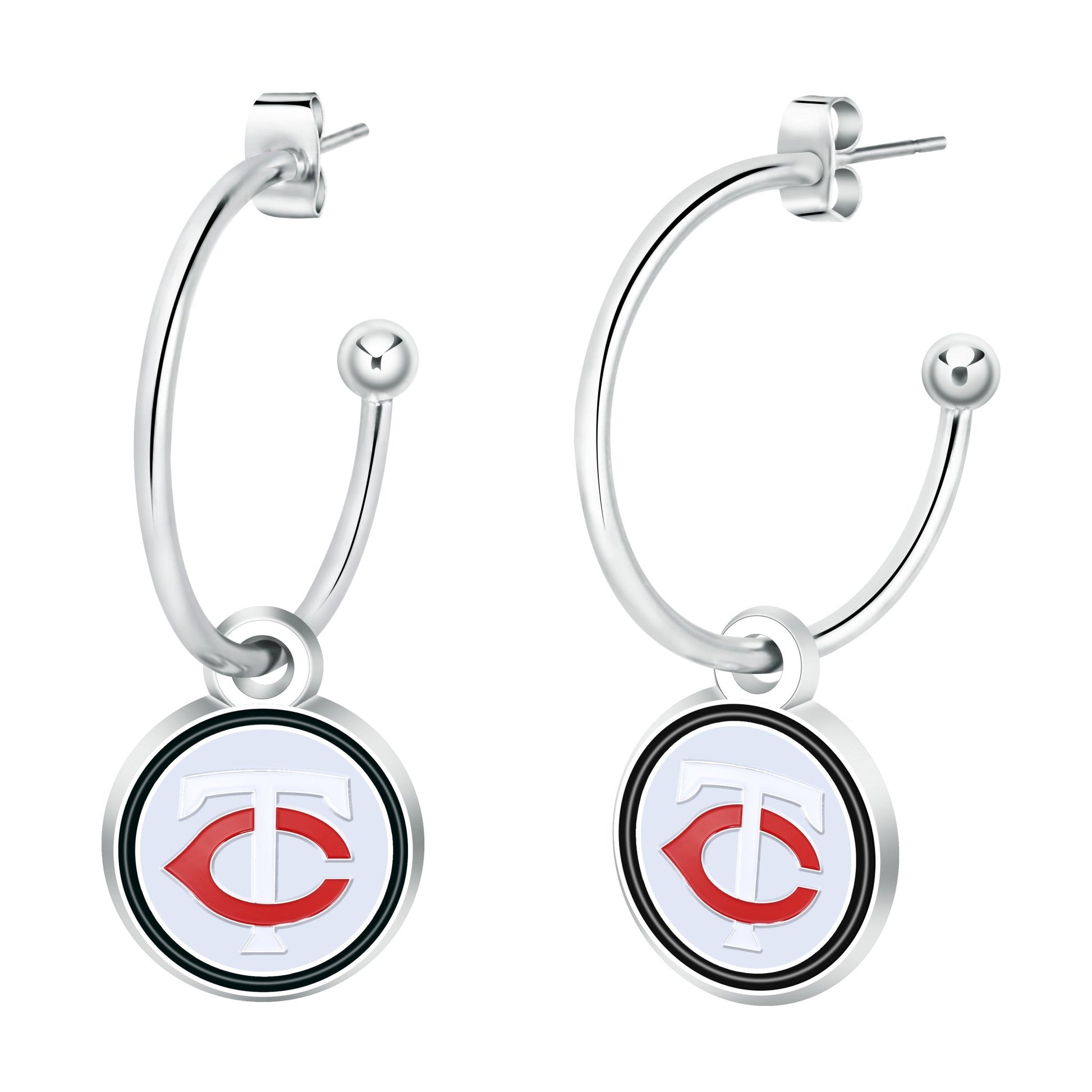 MLB Half Hoop Earrings - Gamedays Gear - Minnesota Twins